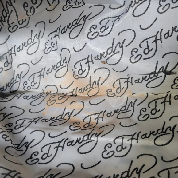 Ed Hardy | Y2K | Cute Black Panther/Bulldog Graphic Cosmetic Travel Bag - Picture 12 of 14